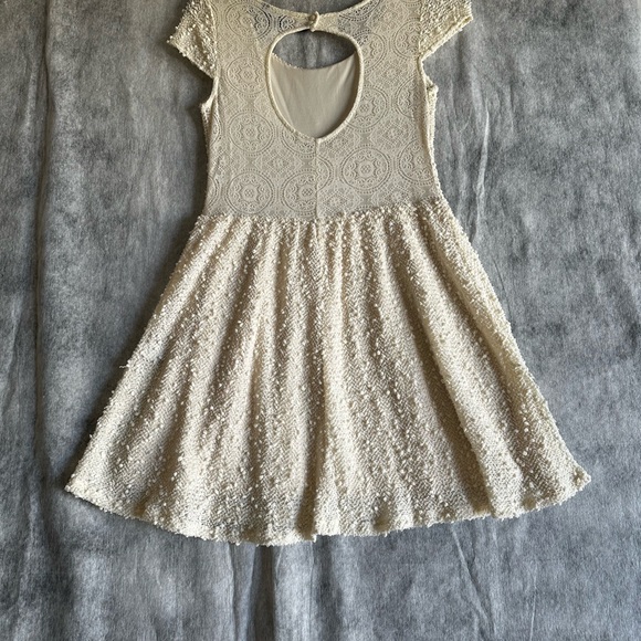 JESSICA SIMPSON WOMANS ANTIQUE WHITE SLIP KNEE LENGTH DRESS SZ LARGE - Picture 14 of 16